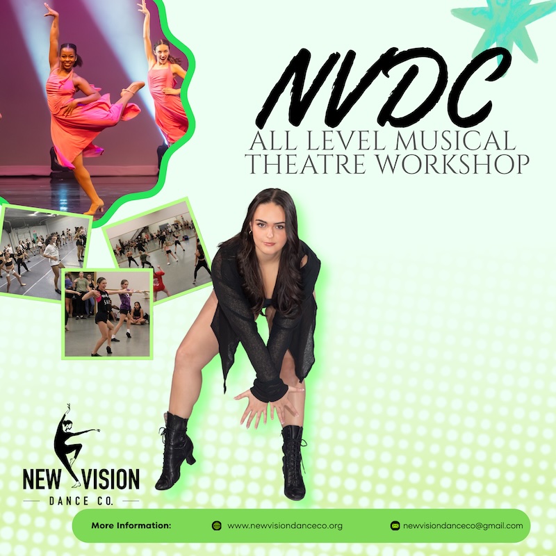 New Vision Dance Company All-Levels Musical Theater Workshop Flyer